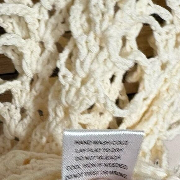 Super Down Ivory Miranda Crochet Mini Dress Size Medium - Picture 7 of 7